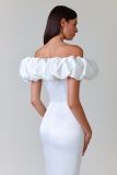 Women's high slit evening dress off shoulder long tube dress