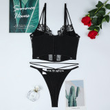 Flower Embroidery Sexy Lingerie Set