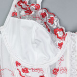 Flower Embroidery Sexy Lingerie Set