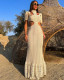 Black hollow out tassel elegant ladies long dress