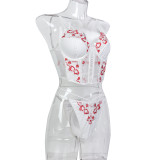 Flower Embroidery Sexy Lingerie Set