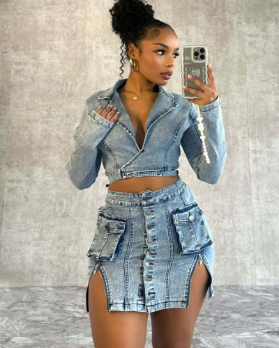 Autumn sexy slim fit denim dress
