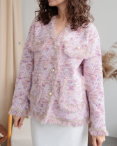 Autumn and winter soft cardigan V-neck sweater jacket