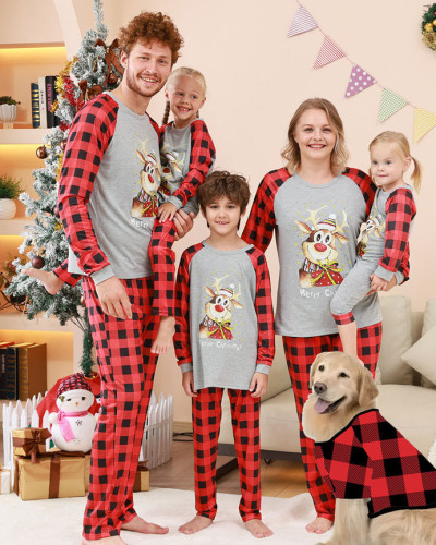 Parent-child Christmas Pajamas Printed Family Pajamas