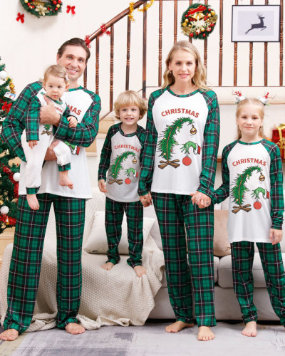 Parent-child Christmas Pajamas Printed Family Pajamas