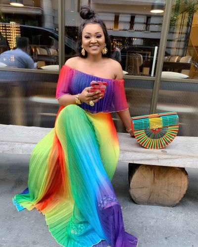 African women's dress off the shoulder pleated print maxi dress