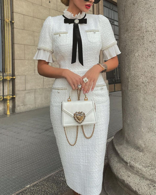 Women's Formal Elegant White Dress