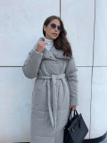 Long coat for winter casual warm stand-up collar coat