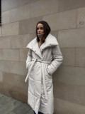 Long coat for winter casual warm stand-up collar coat