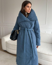 Long coat for winter casual warm stand-up collar coat