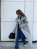 Long coat for winter casual warm stand-up collar coat