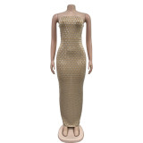 Women's Slim Sexy Diamond Tight Long Tube Dress