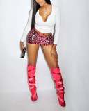 Women's Leopard Print Sequined High Waist Tight Sexy Shorts
