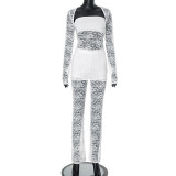 Women lace top and pants set