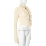 Women's sweater coat autumn and winter knitted cardigan short top