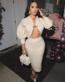 Women's Cardigan Sweater Bodycon Skirt Two-piece Set