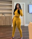 Autumn sports suits ribbed stretch yoga sports suits for women