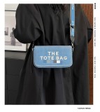Women's denim bag with lettering messenger bag single shoulder small square bag