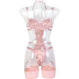Lleaf embroidery metal chain sexy bodysuit for women Valentine's Day