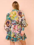 Women's casual printed boho dress