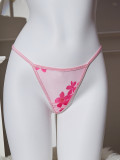 Sexy lingerie lace see-through temptation hollow floral skirt Valentine's Day uniform