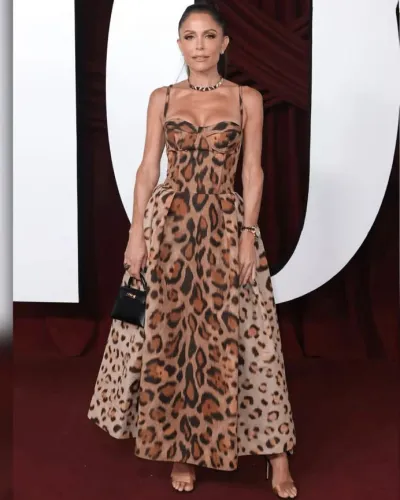Women Leopard Print Formal Sling Dress