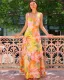 Summer holiday style strap long dress flowers swing dress
