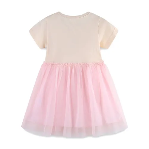 Summer Girls Dress Cartoon Printed Mesh Princess Dress Cute Children's Mesh Skirt