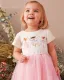 Summer Girls Dress Cartoon Printed Mesh Princess Dress Cute Children's Mesh Skirt