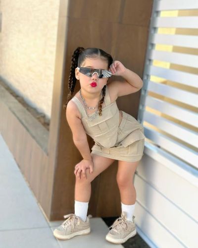 Girls' Fashion Casual Tube Top Suspender Multi-Pocket Short Skirt Two-Piece Set