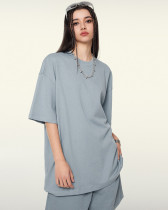 Spring and summer 305G t-shirt solid color short-sleeved unisex youth cotton t-shirt