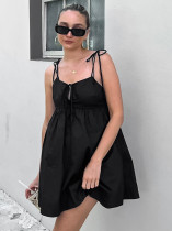 Sexy straps dress sleeveless little black dress for women