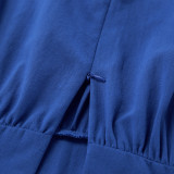 V-neck halter casual A-line maxi dress