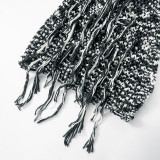 women knit sexy fringe dress