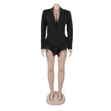 Sexy Ruffles Long Sleeve Women Rompers Jumpsuit
