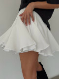 Women's splicing ruffled short skirt summer Y2K street splicing mini pleated skirt