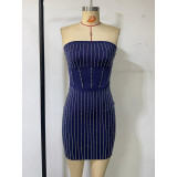 Women's Sexy Tube Dress Diamond Party Mini Dress