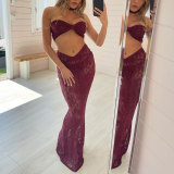 Lace three-piece sexy split swimsuit female 2025