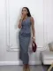 Women's summer solid color simple sleeveless skirt two-piece suit