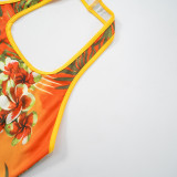 Fashion Women's Tropical Print Sexy Vest Shorts Set