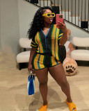 Women's Sexy Ladies Knitted Top Shorts Set
