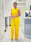 Women's casual knitted wide-leg pants two-piece suit