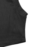 Women's casual knitted wide-leg pants two-piece suit
