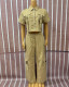 Women casual two piece cargo trousers set