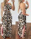 Leopard print wide-leg jumpsuit
