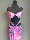 Two-piece bikini sexy printed split women's swimsuit female