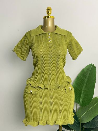 Women's summer knitted skirt set
