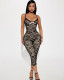 Women's sexy sling lace bow tight shorts jumpsuit 