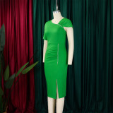 Women's Beaded High Waist OL Pencil Dress African Dress