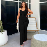Women clothing wholesale sexy backless knit jumpsuit